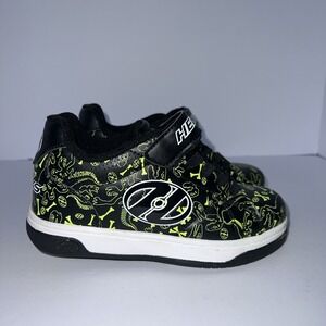 HEELYS Jurassic Dinosaur Black Neon Green Youth 2 Kid With Box